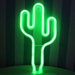 10.5" LED Cactus Neon Light Sign
