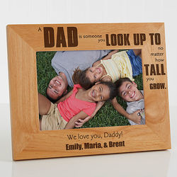 Look Up to Dad Personalized Picture Frame