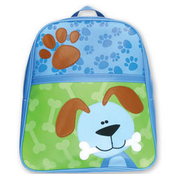 Dog with Bone Personalized Vinyl Backpack