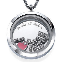 Personalized I Love You Floating Charms Locket