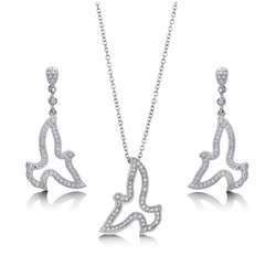 Sterling Silver Dove Jewelry Set
