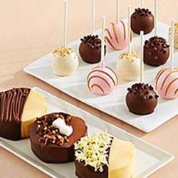 Dipped Cheesecake Trio and 12 Pink Champagne Cake Pops