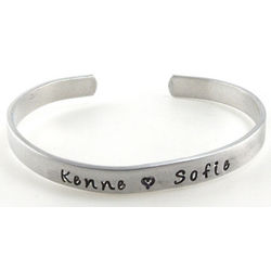 Personalized Hand Stamped Cuff Bracelet