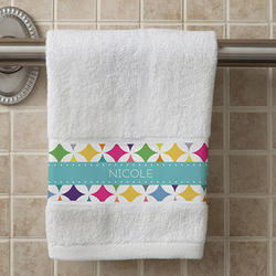 Personalized Geometric Hand Towel