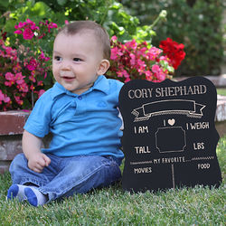 Personalized Baby Stats Chalkboard Picture Sign