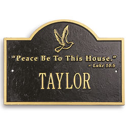 Personalized Peace House Plaque