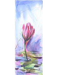 Solitary Lily Watercolor Painting