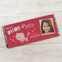Custom Photo Purr-Fect Valentine's Candy Bar Wrappers