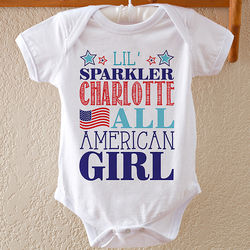 All American Kid Personalized Baby Bodysuit