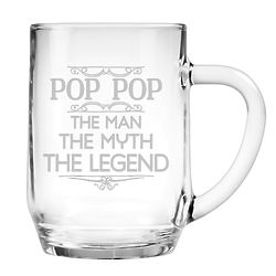 The Man, the Myth, the Legend Personalized Large Glass Beer Mug