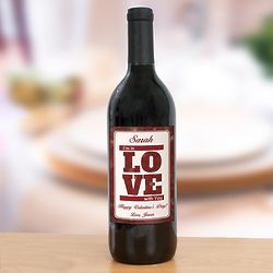 Personalized I'm In Love with You Wine Bottle Label