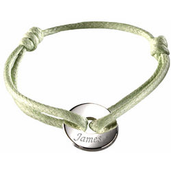 Silver Charm Personalized Baby Bracelet