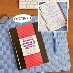Oversized Password Keeper Notebook