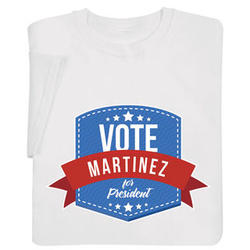 Personalized Vote for President Red, White, and Blue Shirt