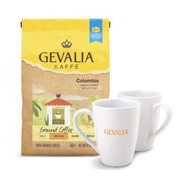 Gevalia Everyday Elegance Coffee Gift Bundle with Mugs
