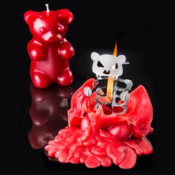 Gummy Bear Skeleton Candle