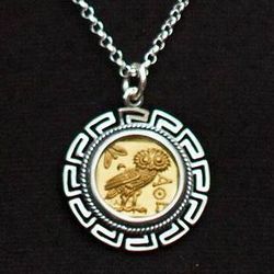 Owl of Wisdom Coin Necklace