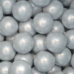Large Silver Gumballs in 2 Pound Bag