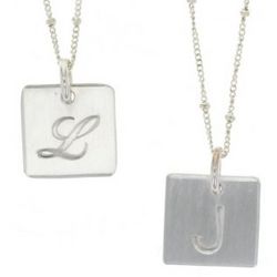 Personalized Letter Casual Square Necklace