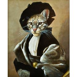 Lancelot Cat Portrait Art Tile