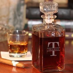 Personalized Name or Initial Monogram Whiskey Decanter
