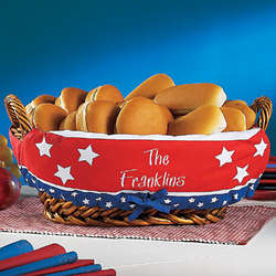 Personalized 4th of July Basket Liner