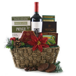 Tidings of Joy Christmas Wine Gift Basket