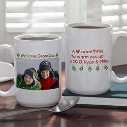 Christmas Photo Wishes Personalized Coffee Mug