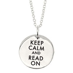Keep Calm and Read On Necklace