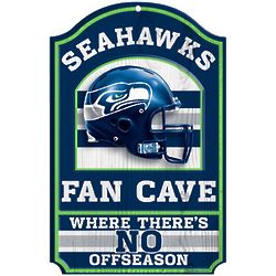 Seattle Seahawks Wood Fan Cave Sign