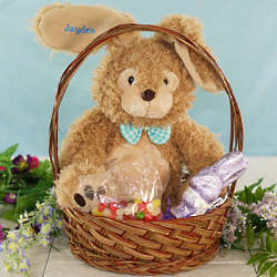 Embroidered Dimples Bunny Easter Gift Basket