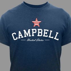 American Pride Star Personalized T-Shirt