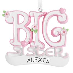 Personalized Big Sister Ornament