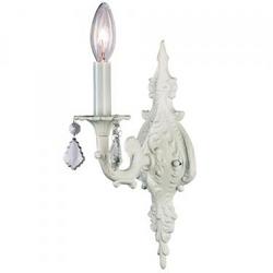 White 1-Arm Wall Sconce