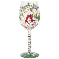 Holiday Party Wine Glass