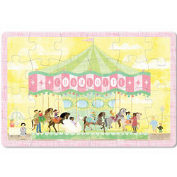 Girl's Carousel Personalized Puzzle