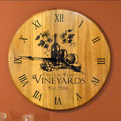Vineyard Personalized Clock