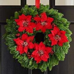 Poinsettia Lane Collection 22" Wreath