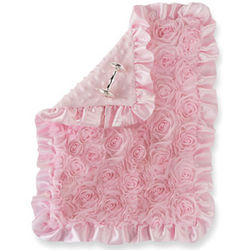 Baby's Pink Blanket and Silver Rattle