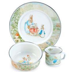 3-Piece Children's Beatrix Potter Dish Set
