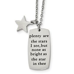 Bright Star Within Stainless Steel Necklce