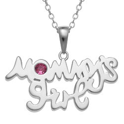 Mommy's Girl Birthstone Necklace