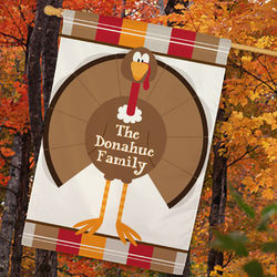 Personalized Turkey Welcome House Flag