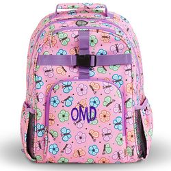 Personalized Playful Butterfly Print Backpack
