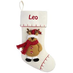 Personalized Cozy Country Reindeer Stocking