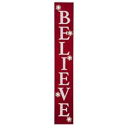 Believe Lighted Wooden Christmas Sign