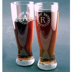Personalized Etched Pilsner Glasses