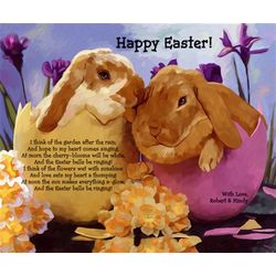 Easter Bunnies Personalized Print