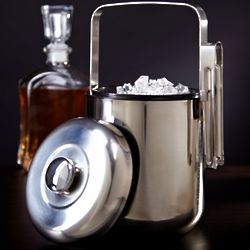 Cool as Ice Stainless Steel Ice Bucket with Tongs