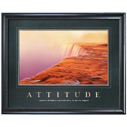 Attitude Watercliff Motivational Poster